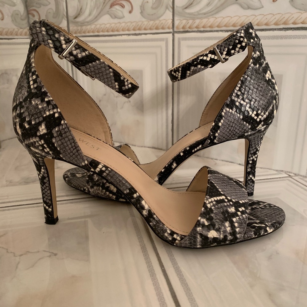 Nine West snake print heels